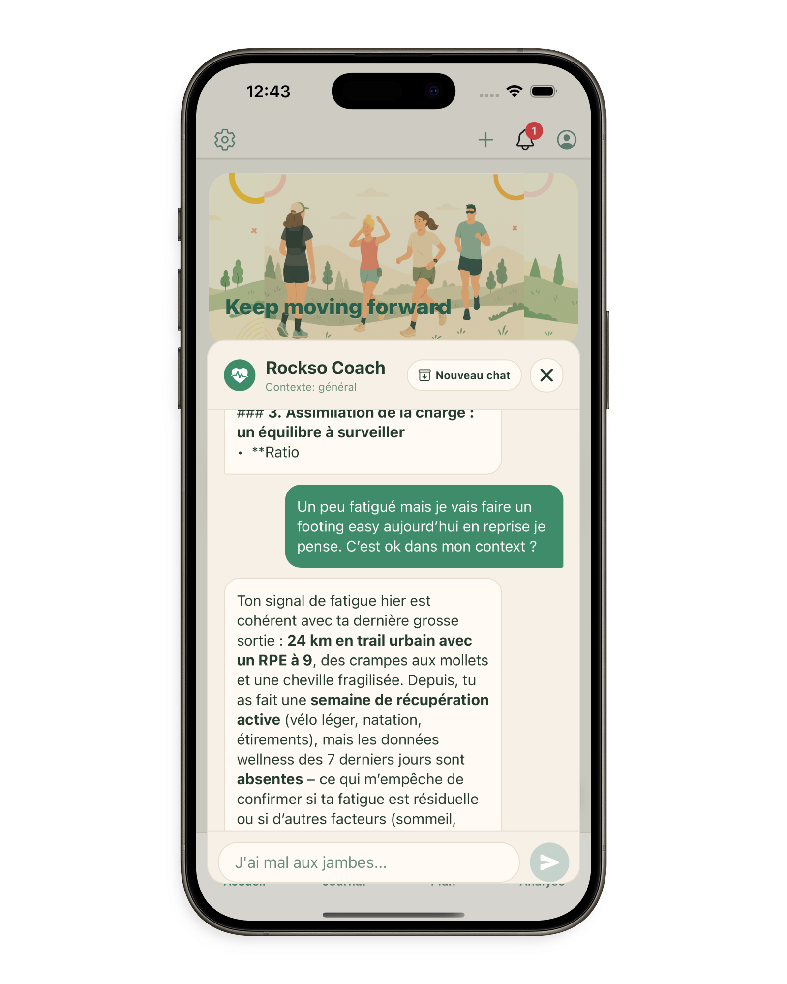Rockso AI Coach on iPhone
