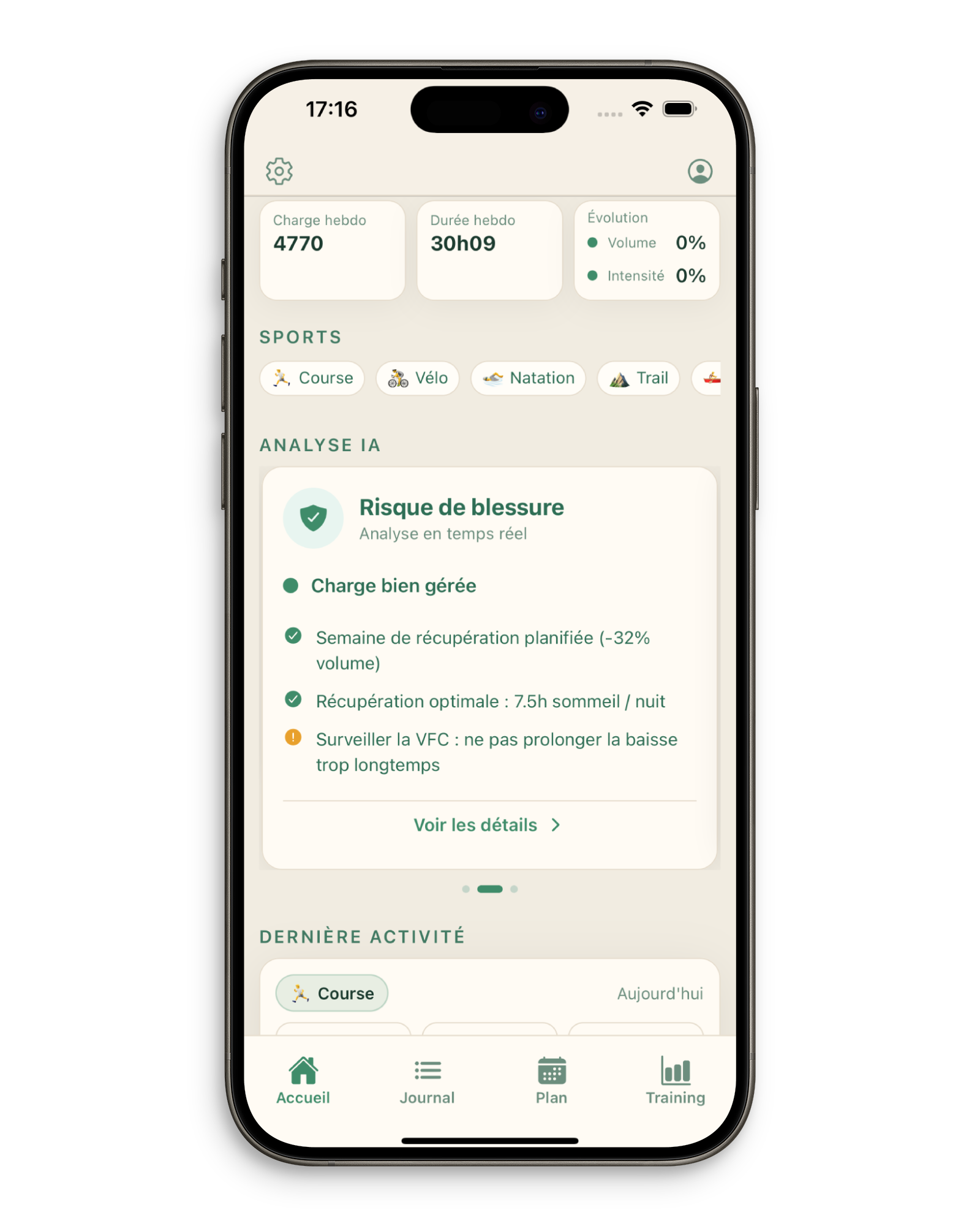 Écran blessure / risque
